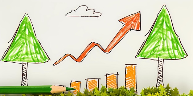 A graph showing the potential growth of an investment made through an ESPP. The graph should start with an initial investment amount and show its growth over a period of several years, highlighting the impact of the 15% discount and potential stock appreciation.