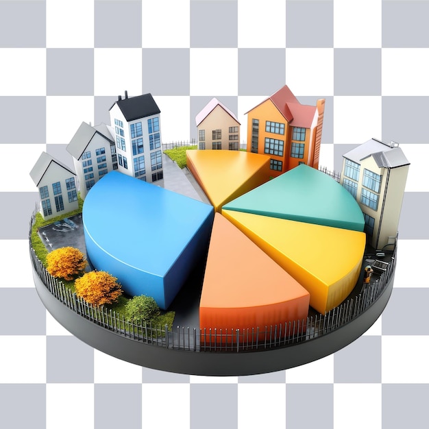 A pie chart illustrating a diversified investment portfolio composed of stocks, bonds, real estate, and cash. The chart shows the percentage allocation of each asset class, emphasizing the importance of diversification to manage risk.