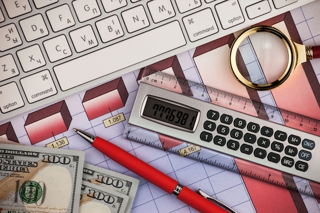 Detailed image of a calculator with tax forms in the background, symbolizing the importance of understanding taxes on Social Security benefits.