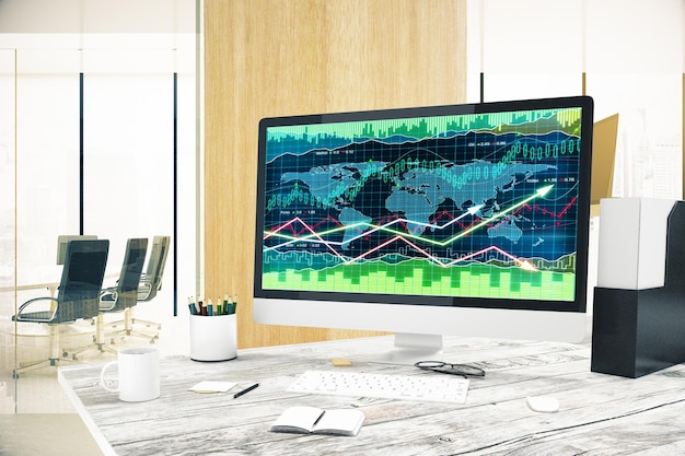 A diverse investment portfolio graphic displayed on a computer screen, showcasing asset allocation across stocks, bonds, real estate, and commodities.