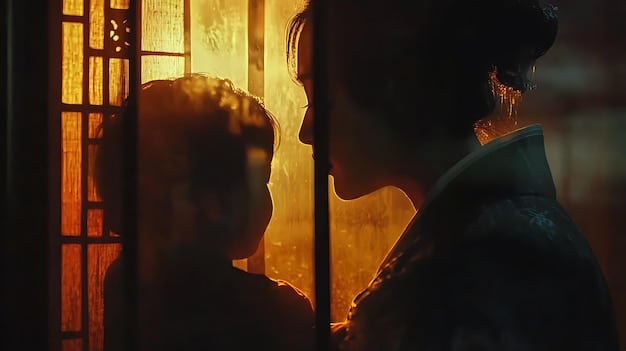 A scene from a popular K-drama depicting a romantic encounter in a visually stunning setting, highlighting the drama's high production values and emotional intensity.