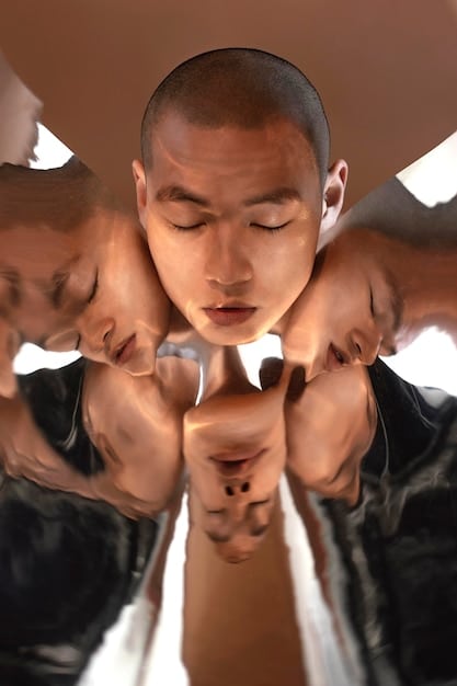 A close-up shot of a character's face, showing a mix of determination and apprehension, capturing their internal struggle.