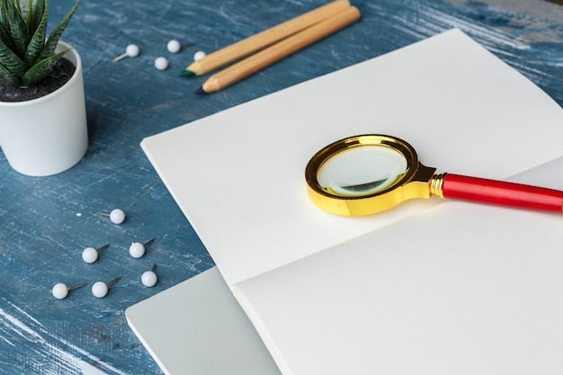 An image depicting a magnifying glass focused on a script, symbolizing the detailed analysis required for creating a good episode recap. The background is blurred, featuring various TV show-related items such as a director's clapboard, headphones, and a movie reel, setting the stage for the analytical process of recapping episodes.