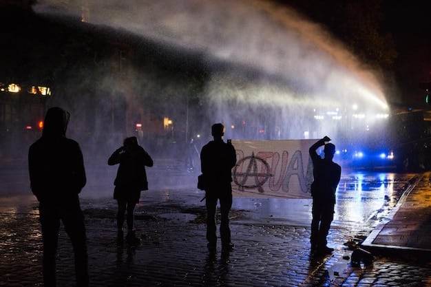 Wide shot captures the aftermath of a major event [Event] with characters displayed at a distance within the scene in [Episode Title].