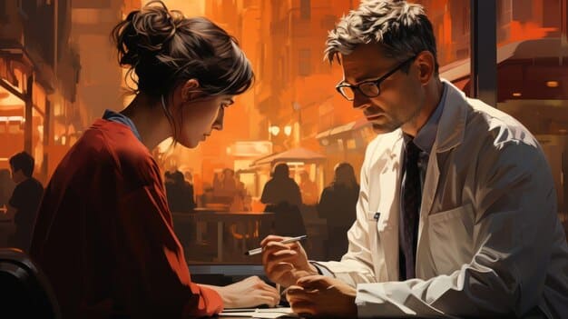 A medium shot of two key characters in , engaged in a heated discussion. Their body language and facial expressions show tension and disagreement. The setting appears to be a significant location in the drama.