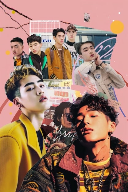 A collage featuring album covers of K-drama soundtracks that include collaborations with international artists, showcasing the global reach of K-drama music.
