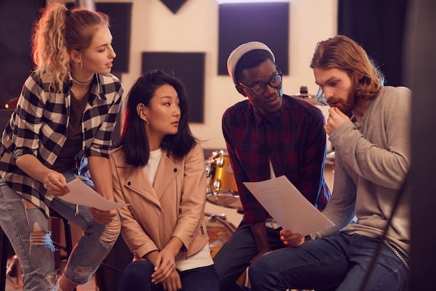 A group shot of the diverse cast of  during a celebratory scene, highlighting the ensemble's chemistry and the series' exploration of interpersonal relationships.
