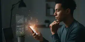 Woman optimizing phone settings for digital wellbeing