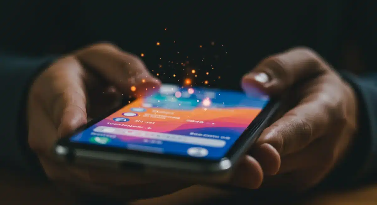 Smartphone displaying viral social media post with high engagement metrics