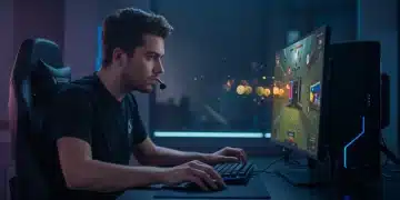 Dedicated gamer making money from their skills with a high-performance PC setup