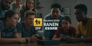 Gamers viewing new ESRB rating on screen