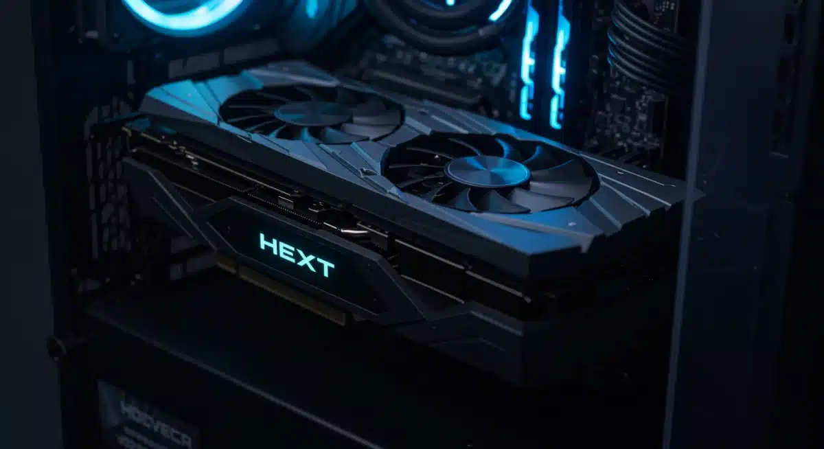 Next-generation graphics card with advanced cooling, representing future PC gaming hardware innovation.