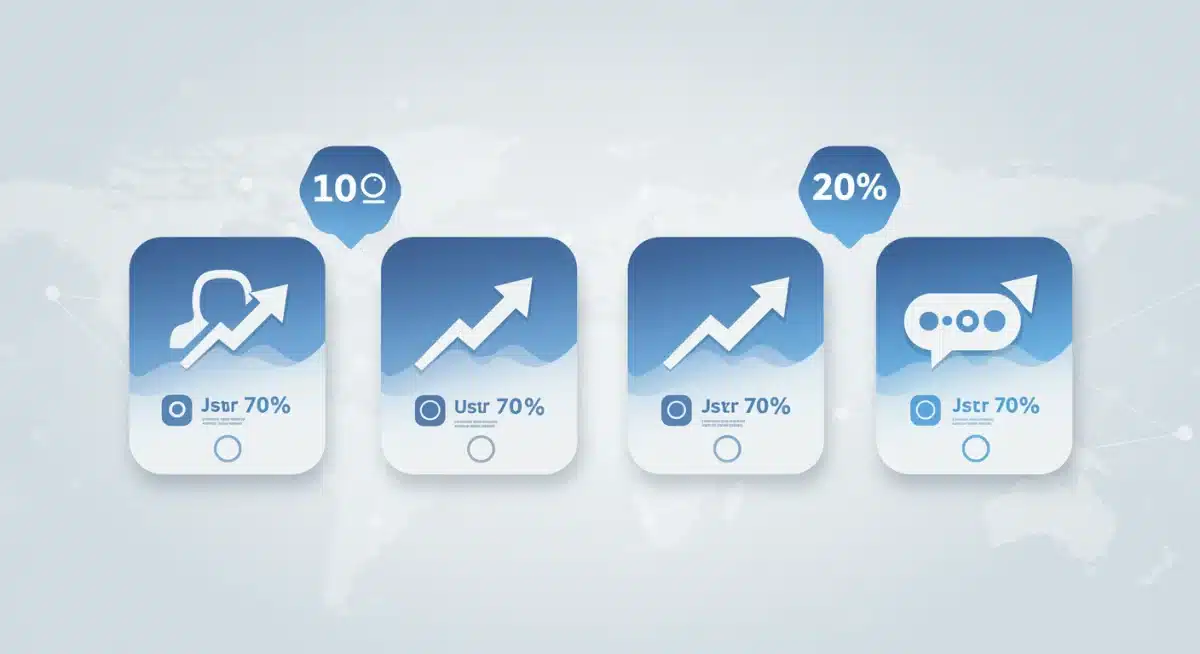 Infographic displaying user growth for four trending social media platforms