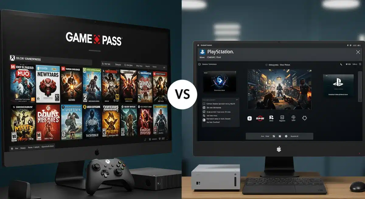 Comparison of Xbox Game Pass and PlayStation Plus interfaces