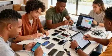 Young adults proactively maintaining their electronic devices to extend lifespan