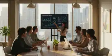 Young professionals discussing passive income strategies in a modern US office
