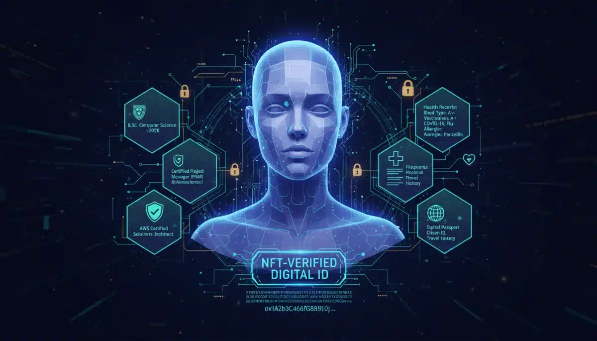 Digital identity management secured by NFTs on a blockchain network
